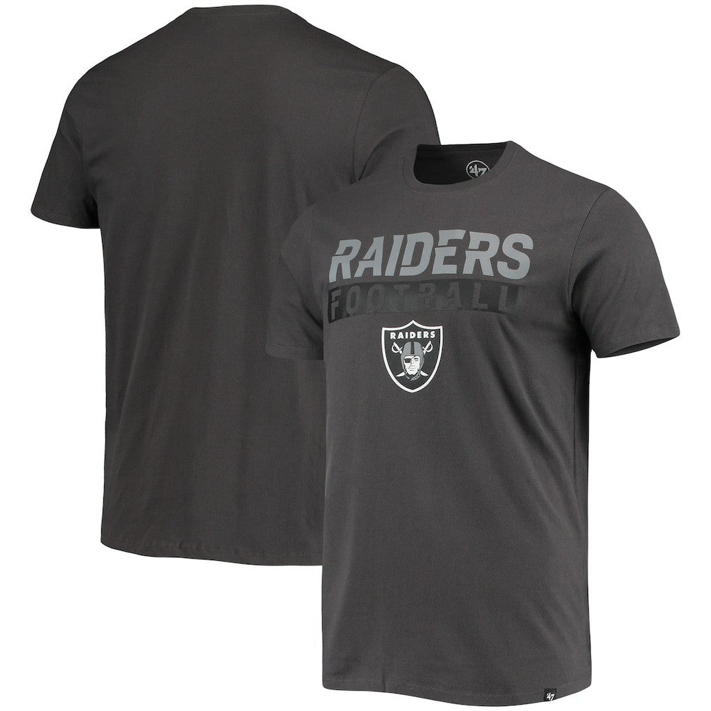 Las Vegas Raiders '47 Dark Ops Super Rival T-Shirt - Charcoal - 47 brand