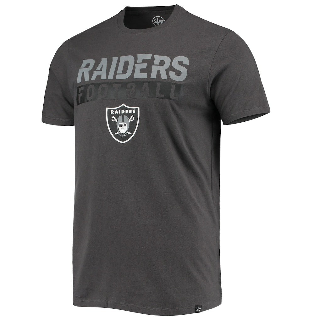 Las Vegas Raiders '47 Dark Ops Super Rival T-Shirt - Charcoal - 47 brand
