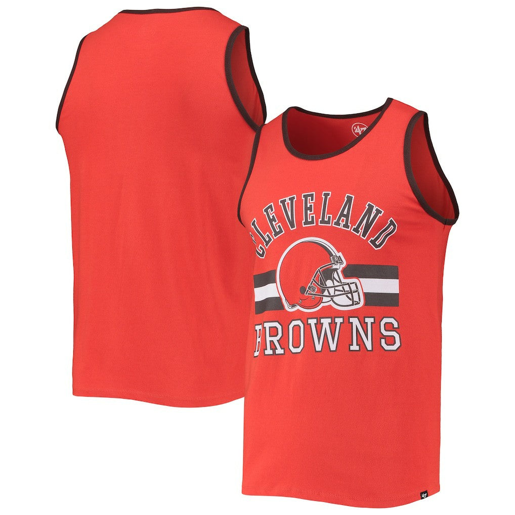 Cleveland Browns '47 Edge Super Rival Tank Top - Orange - 47 brand