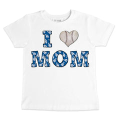 Los Angeles Dodgers Tiny Turnip Youth Heart Mom T-Shirt Online