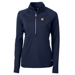 Houston Astros Cutter & Buck Women's Adapt Eco Knit Stretch Half-Zip Pullover Top Sale