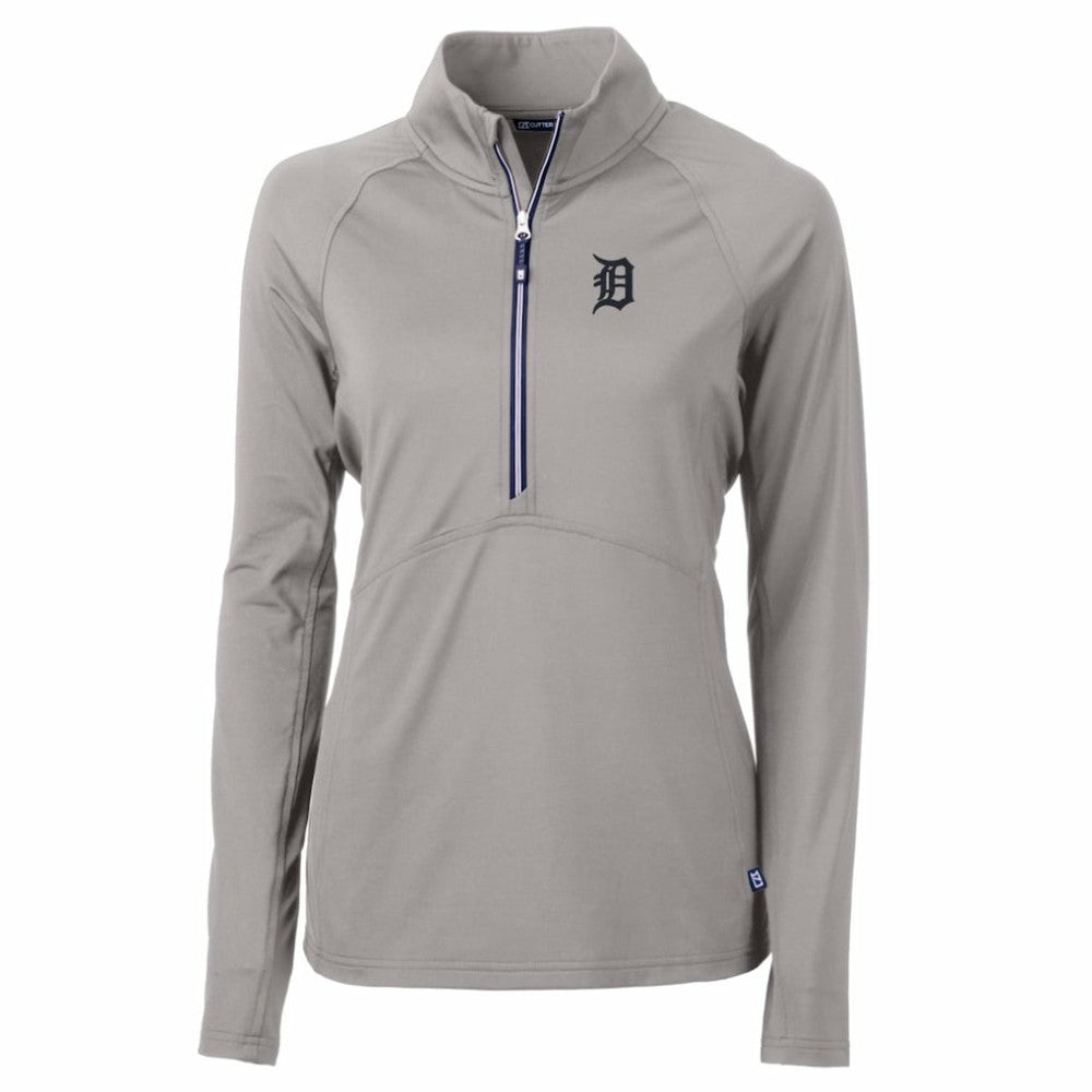 Detroit Tigers Cutter & Buck Women's Adapt Eco Knit Stretch Half-Zip Pullover Top Near Me