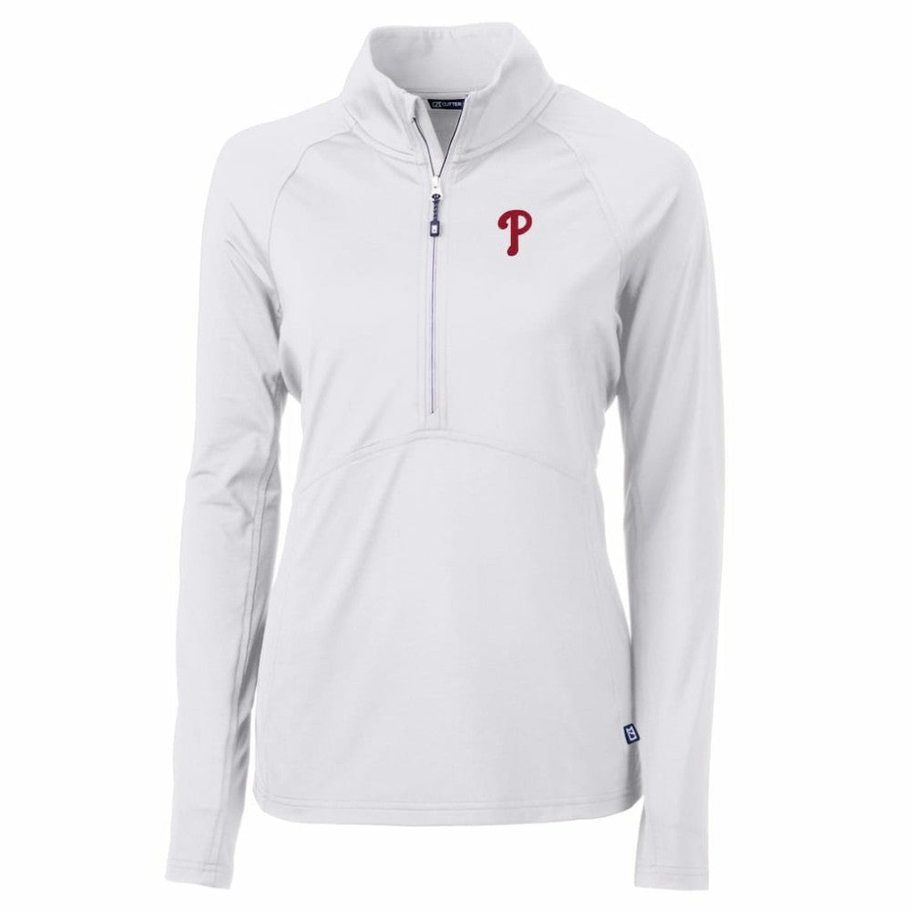 Philadelphia Phillies Cutter & Buck Women's Adapt Eco Knit Stretch Half-Zip Pullover Top Near Me