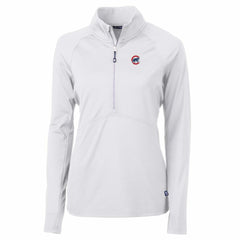 Chicago Cubs Cutter & Buck Women's Adapt Eco Knit Stretch Half-Zip Pullover Top Sale