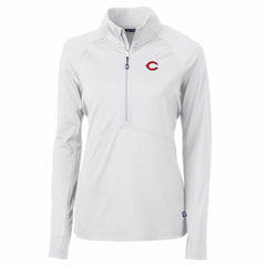 Cincinnati Reds Cutter & Buck Women's Adapt Eco Knit Stretch Half-Zip Pullover Top Outlet