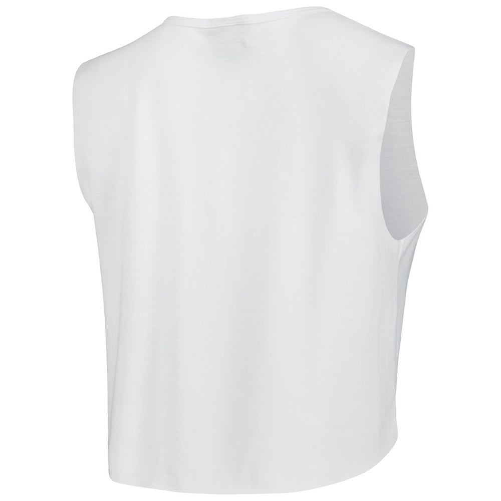 Tampa Bay Buccaneers Cuce Women's Sequin Tri-Blend Cropped Tank Top - White - NFL