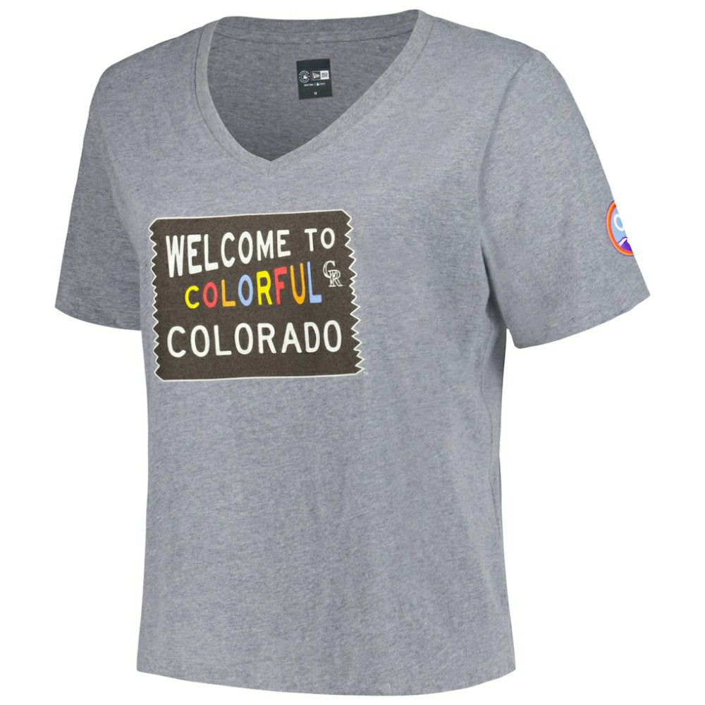 Colorado Rockies New Era Women's City Connect Plus Size V-Neck T-Shirt Online
