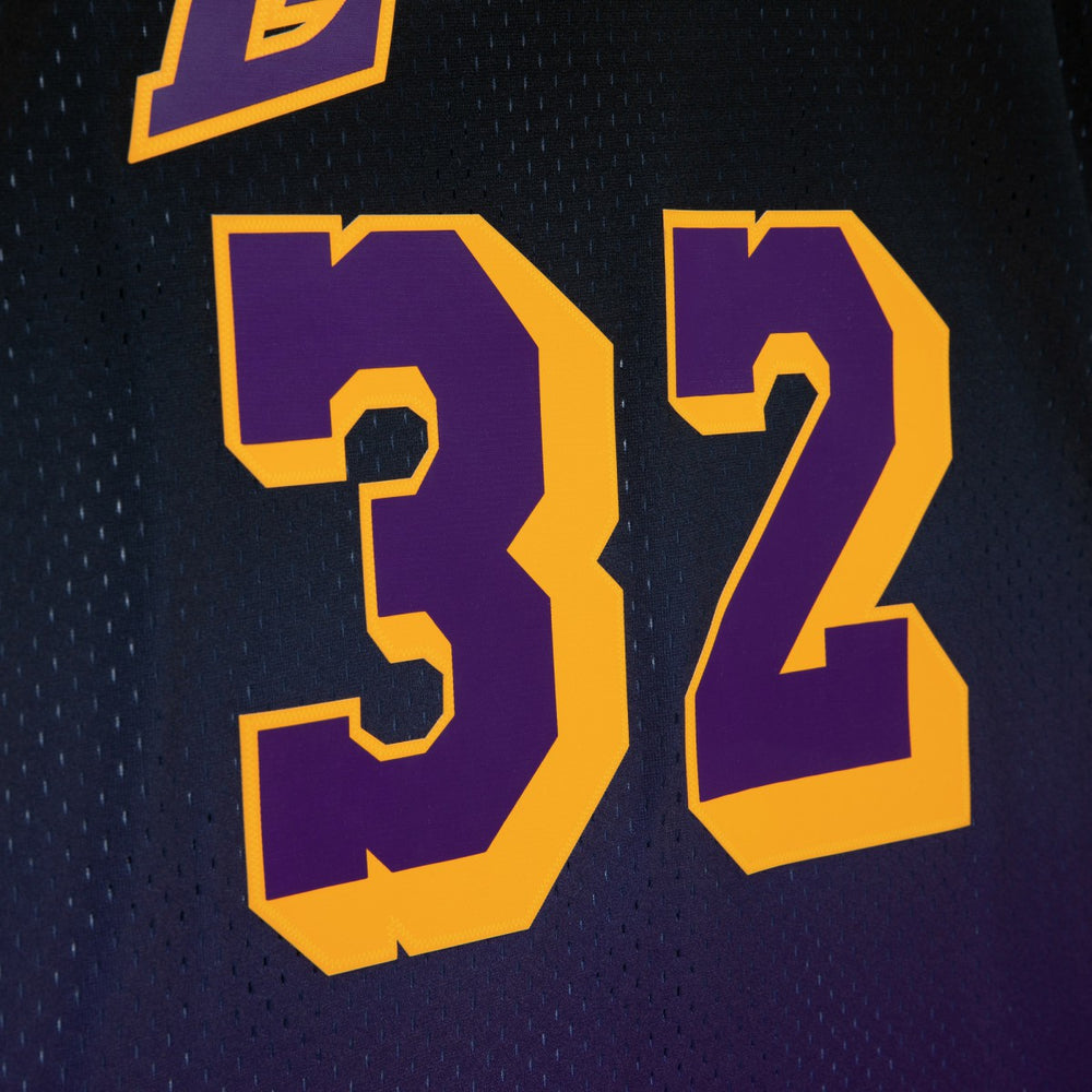 Mitchell & Ness Magic Johnson Los Angeles Lakers 1984/85 Hardwood Classics Fadeaway Swingman Player Jersey Purple/Black