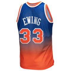 Mitchell & Ness Patrick Ewing New York Knicks 1991/92 Hardwood Classics Fadeaway Swingman Player Jersey Orange/Royal