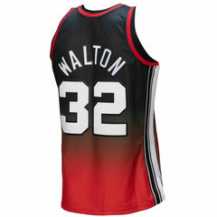 Mitchell & Ness Bill Walton Portland Trail Blazers 1976/77 Hardwood Classics Fadeaway Swingman Player Jersey Red/Black