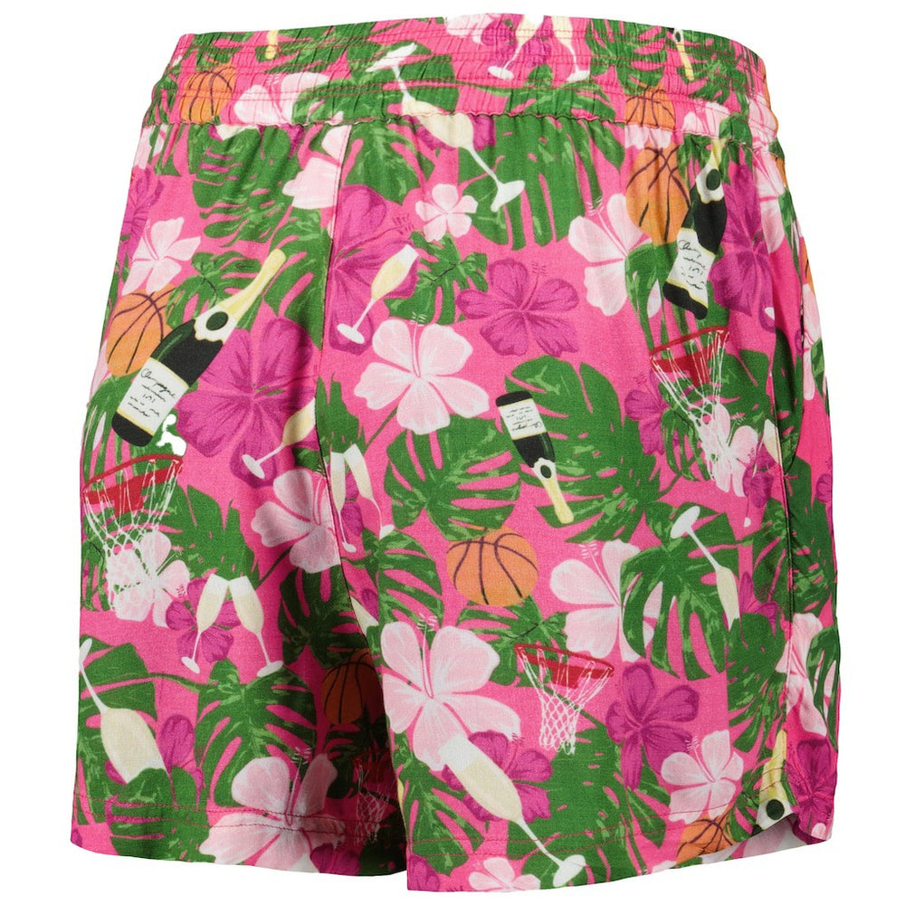 Golden State Warriors Lusso Women's Finley-Frankie Party Top & Shorts Set Pink