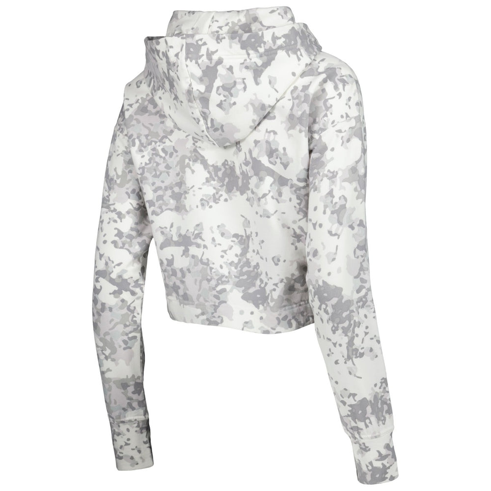 Phoenix Suns Lusso Women's Maia Tri-Blend Cropped Quarter-Zip Top Gray/White
