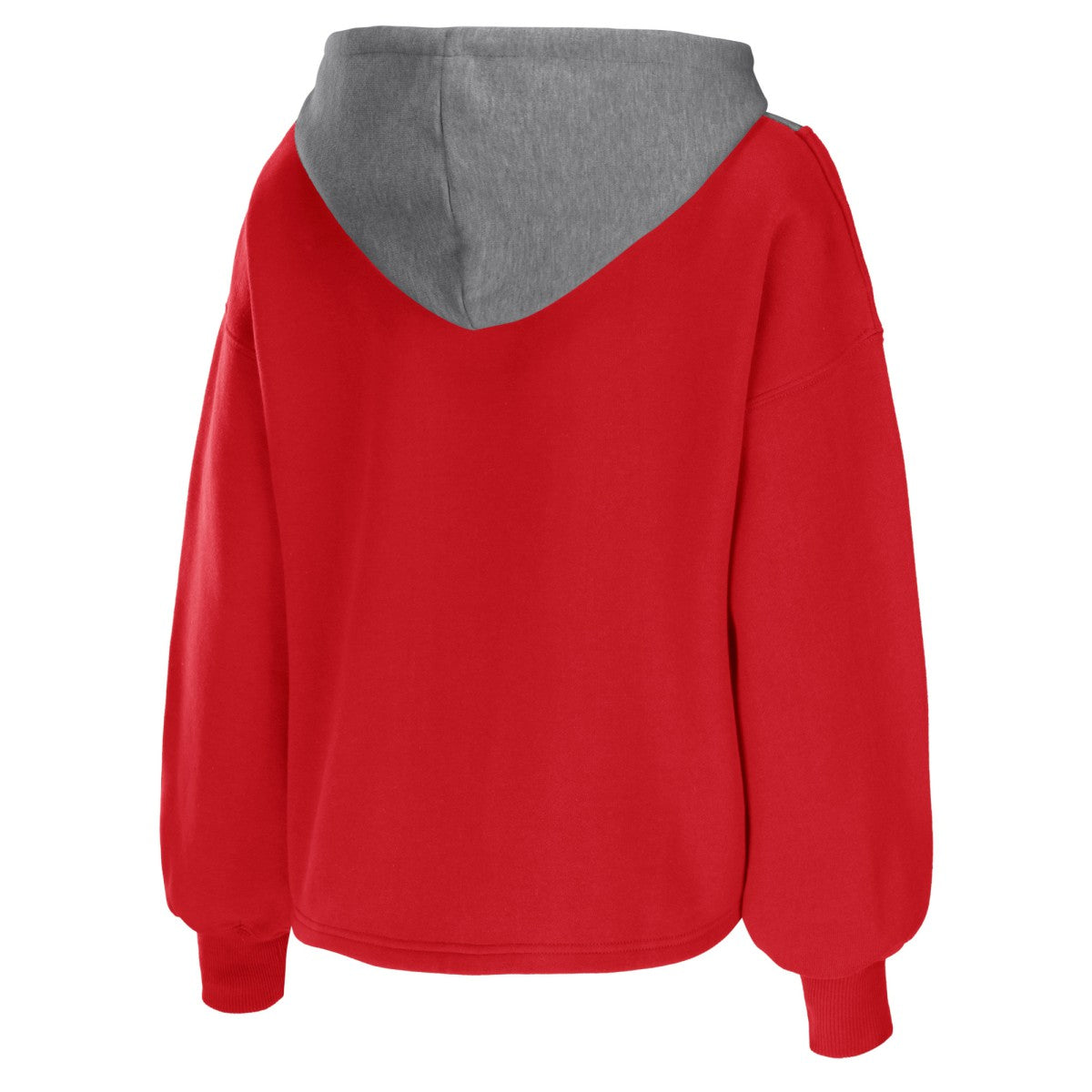 Toronto Raptors WEAR by Erin Andrews Women's Pieced Quarter-Zip Hoodie Jacket Red