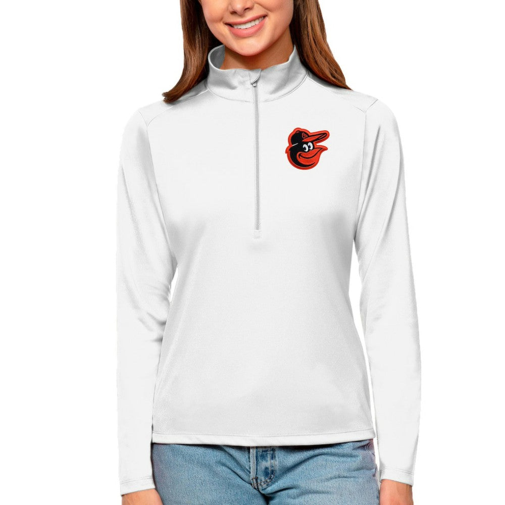 Baltimore Orioles Antigua Women's Tribute Quarter-Zip Pullover Top Discount