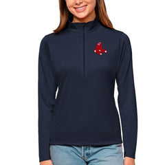 Boston Red Sox Antigua Women's Tribute Quarter-Zip Pullover Top Sale