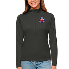 Chicago Cubs Antigua Women's Tribute Quarter-Zip Pullover Top for sale