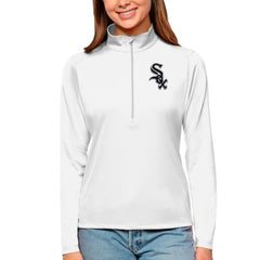Chicago White Sox Antigua Women's Tribute Quarter-Zip Pullover Top Online