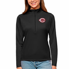 Cincinnati Reds Antigua Women's Tribute Quarter-Zip Pullover Top Online