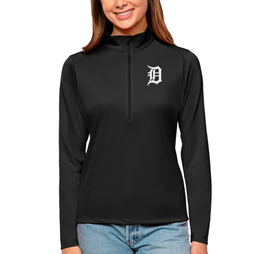 Detroit Tigers Antigua Women's Tribute Quarter-Zip Pullover Top Near Me
