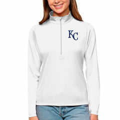 Kansas City Royals Antigua Women's Tribute Quarter-Zip Pullover Top Near Me