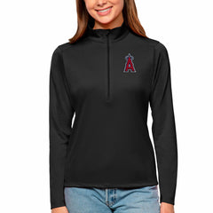Los Angeles Angels Antigua Women's Tribute Quarter-Zip Pullover Top Sale