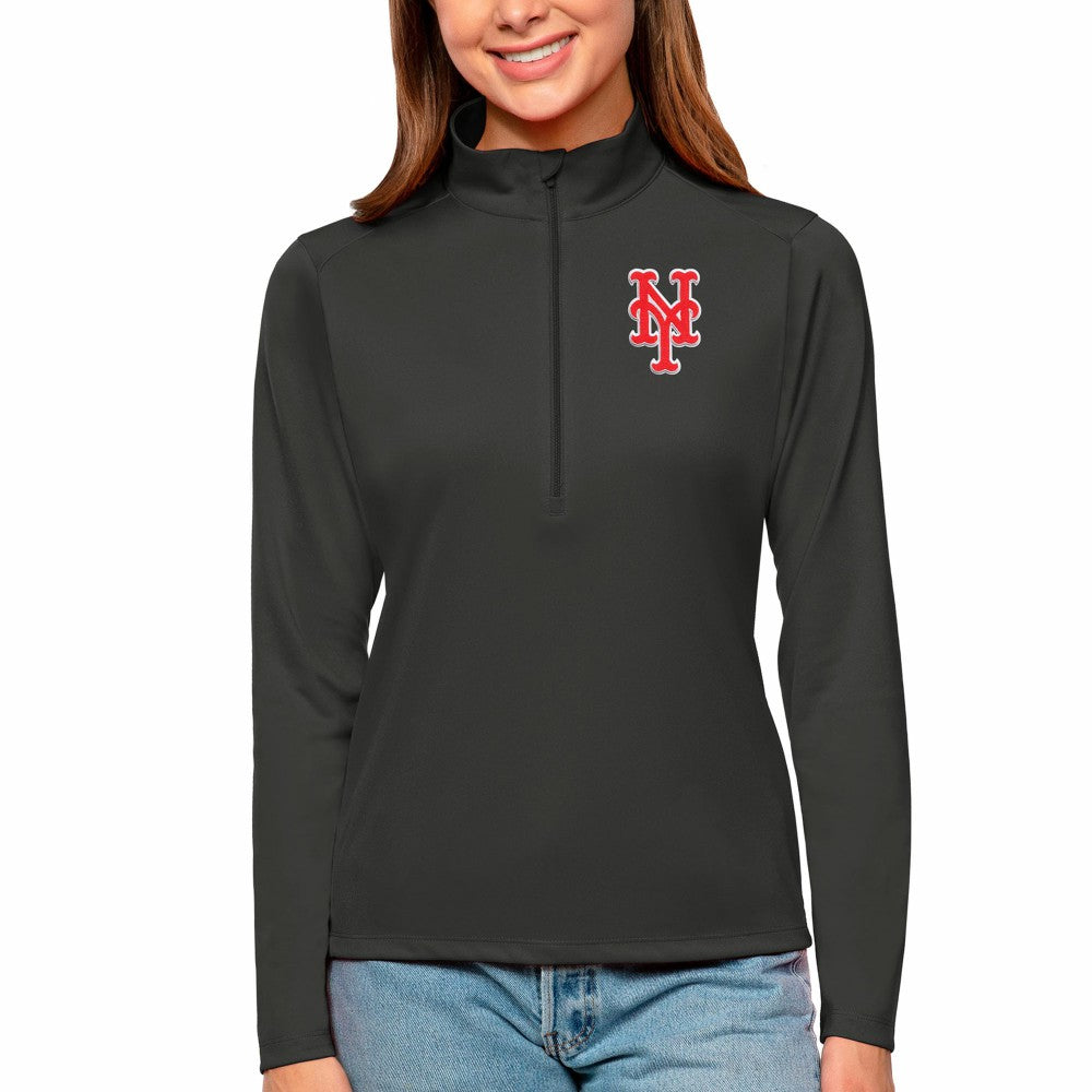 New York Mets Antigua Women's Tribute Quarter-Zip Pullover Top Online