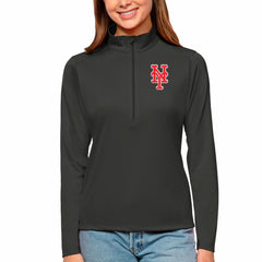 New York Mets Antigua Women's Tribute Quarter-Zip Pullover Top Online