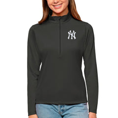 New York Yankees Antigua Women's Tribute Quarter-Zip Pullover Top Online