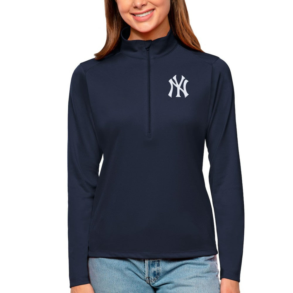 New York Yankees Antigua Women's Tribute Quarter-Zip Pullover Top Online