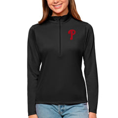 Philadelphia Phillies Antigua Women's Tribute Quarter-Zip Pullover Top Near Me