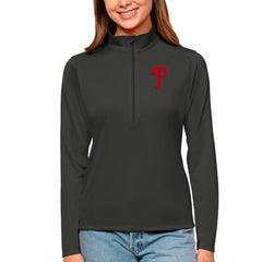 Philadelphia Phillies Antigua Women's Tribute Quarter-Zip Pullover Top Outlet