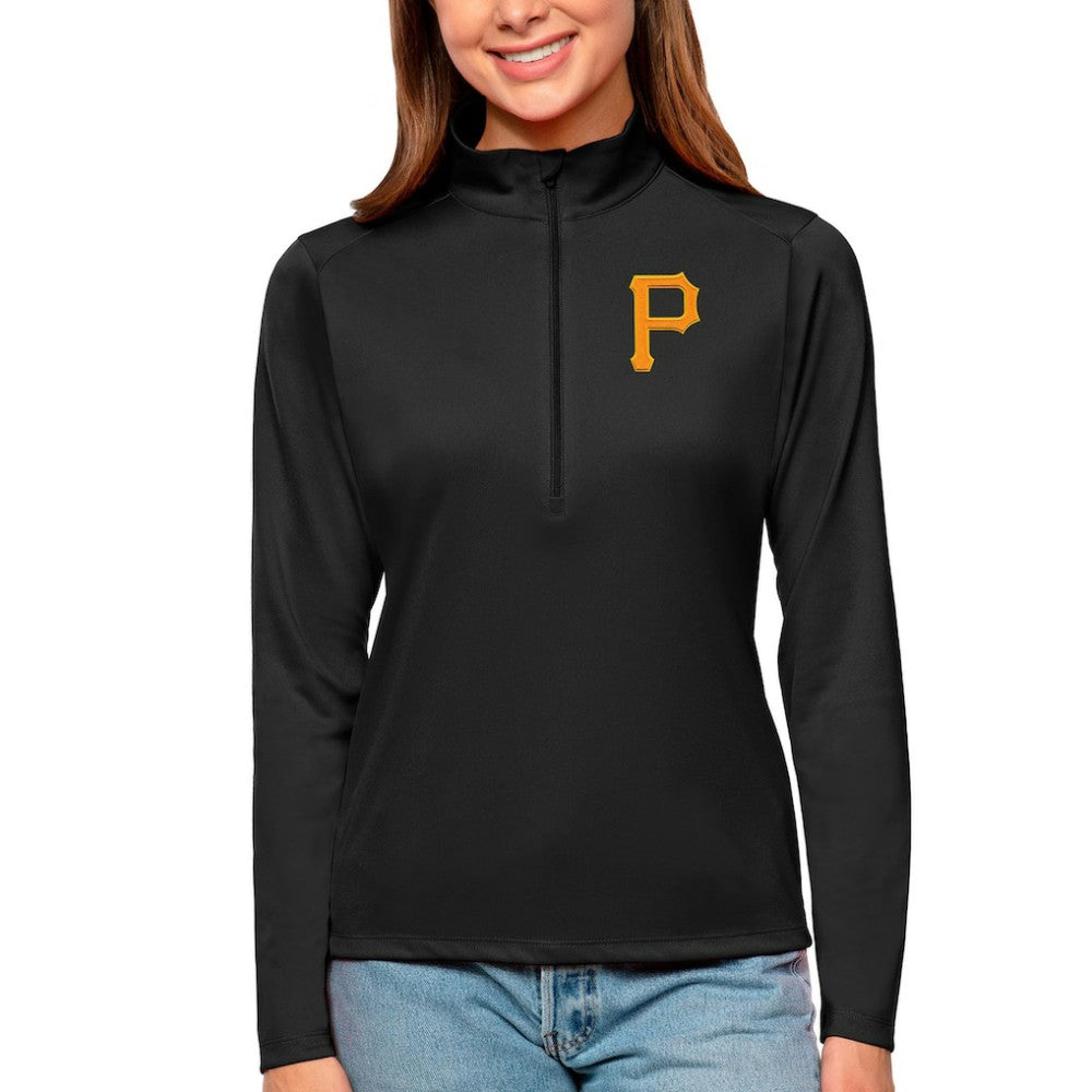 Pittsburgh Pirates Antigua Women's Tribute Quarter-Zip Pullover Top Sale