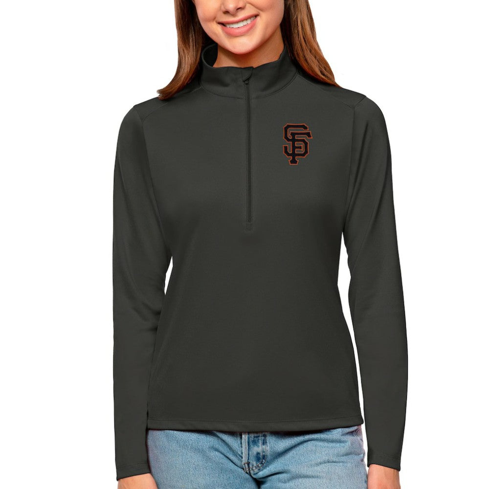 San Francisco Giants Antigua Women's Tribute Quarter-Zip Pullover Top for sale