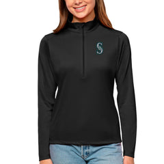 Seattle Mariners Antigua Women's Tribute Quarter-Zip Pullover Top Sale