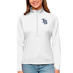 Tampa Bay Rays Antigua Women's Tribute Quarter-Zip Pullover Top Sale