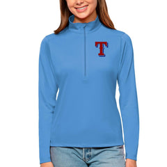 Texas Rangers Antigua Women's Tribute Quarter-Zip Pullover Top for sale