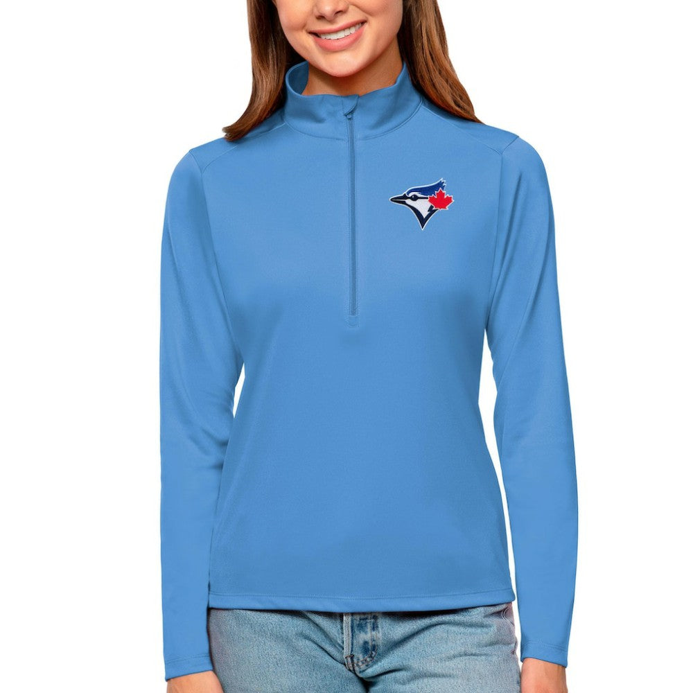 Toronto Blue Jays Antigua Women's Tribute Quarter-Zip Pullover Top for sale
