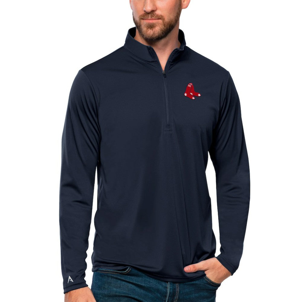 Boston Red Sox Antigua Tribute Quarter-Zip Pullover Top Outlet