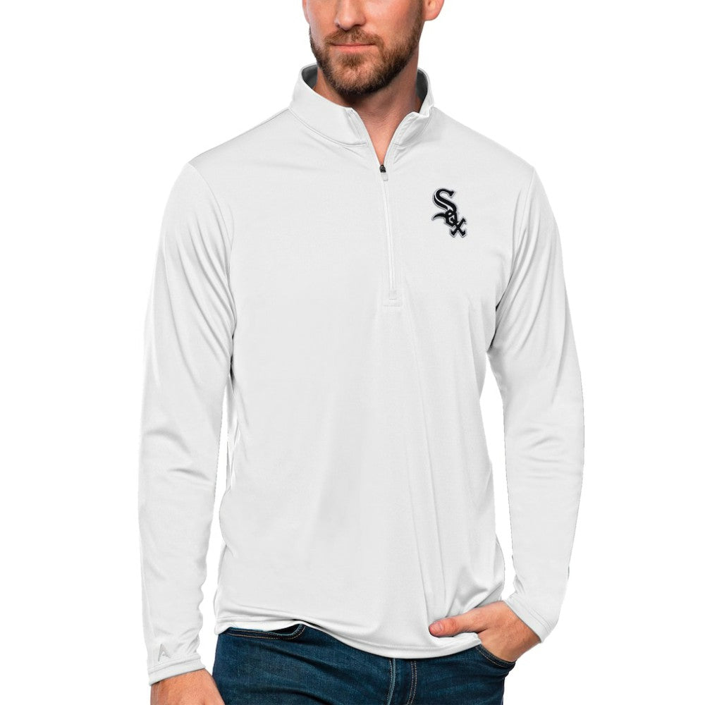 Chicago White Sox Antigua Tribute Quarter-Zip Pullover Top Outlet
