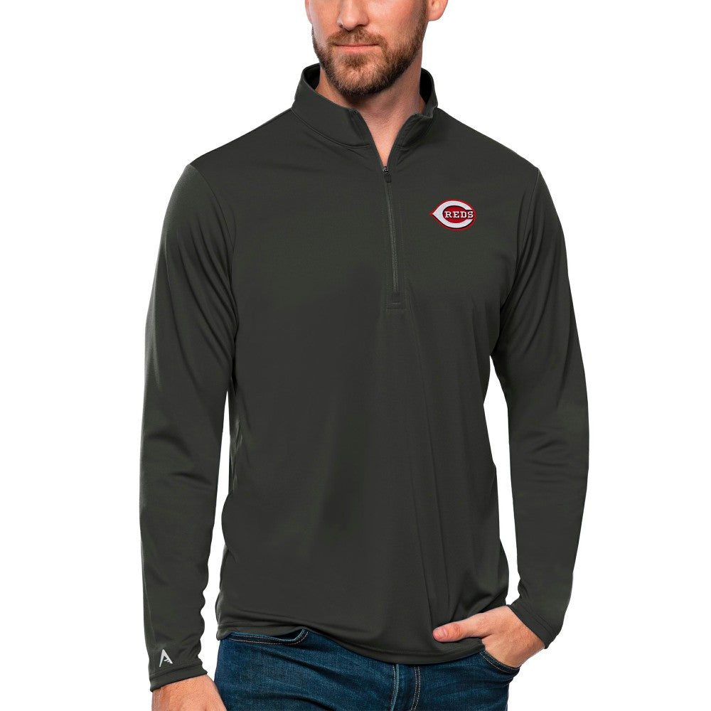 Cincinnati Reds Antigua Tribute Quarter-Zip Pullover Top Online