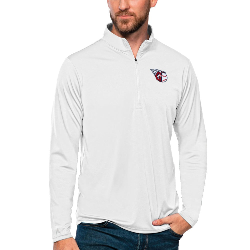 Cleveland Guardians Antigua Tribute Quarter-Zip Pullover Top Outlet