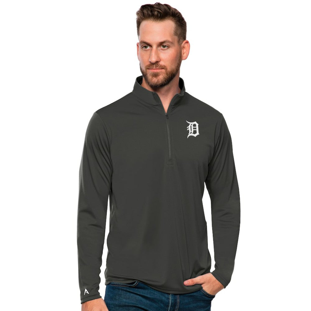 Detroit Tigers Antigua Tribute Quarter-Zip Pullover Top for sale