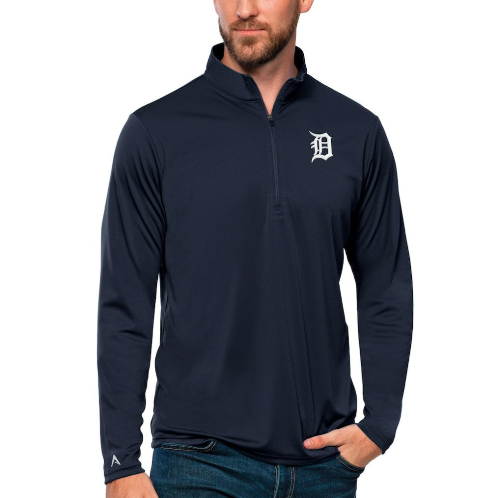 Detroit Tigers Antigua Tribute Quarter-Zip Pullover Top for sale