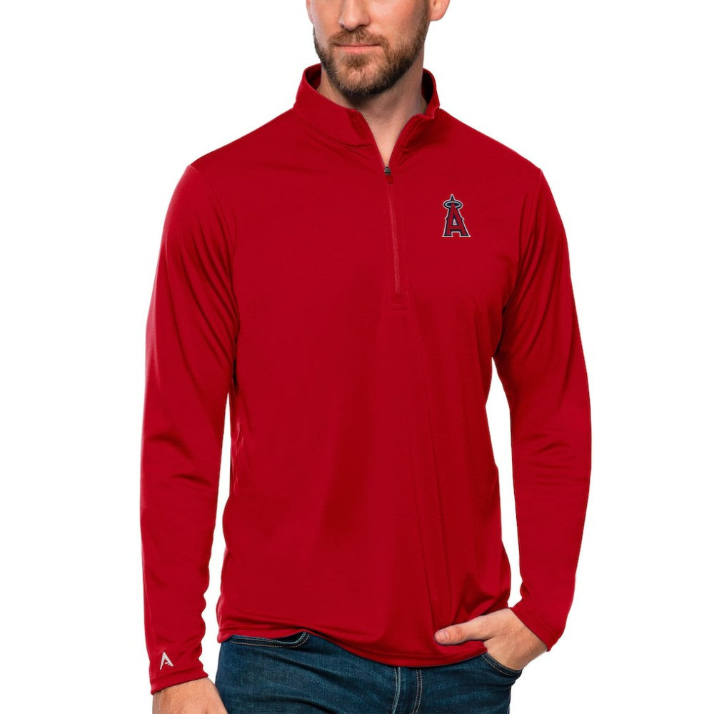 Los Angeles Angels Antigua Tribute Quarter-Zip Pullover Top Sale