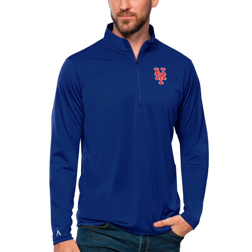 New York Mets Antigua Tribute Quarter-Zip Pullover Top Sale