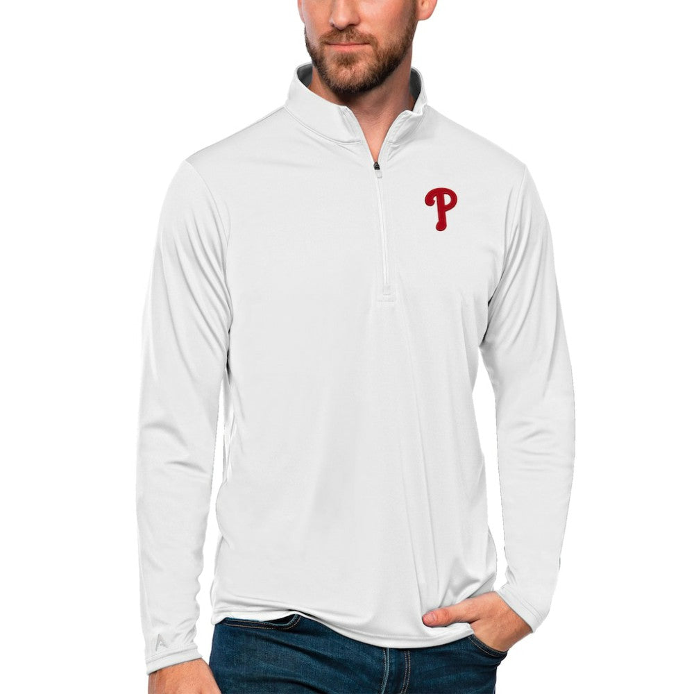 Philadelphia Phillies Antigua Tribute Quarter-Zip Pullover Top Near Me