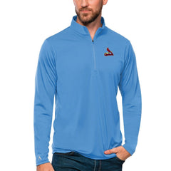 St. Louis Cardinals Antigua Tribute Quarter-Zip Pullover Top Sale