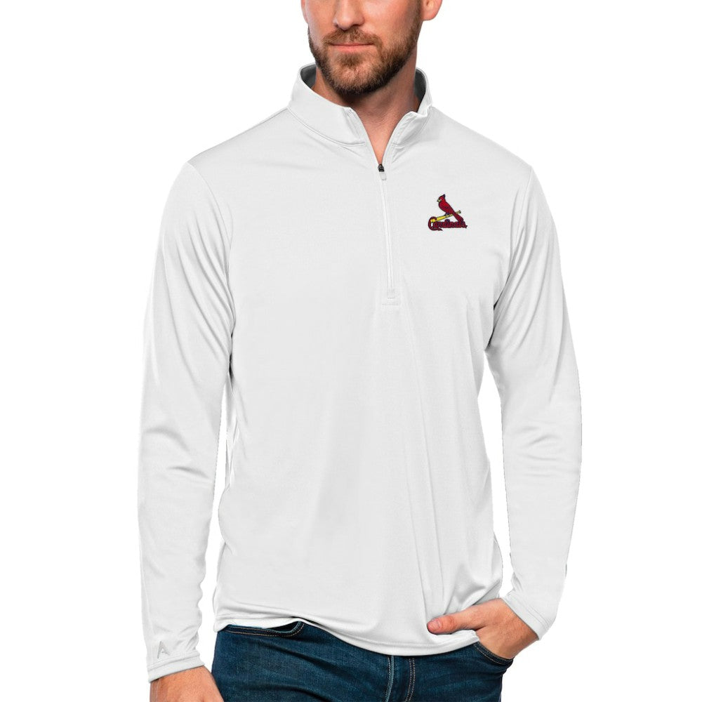 St. Louis Cardinals Antigua Tribute Quarter-Zip Pullover Top Online