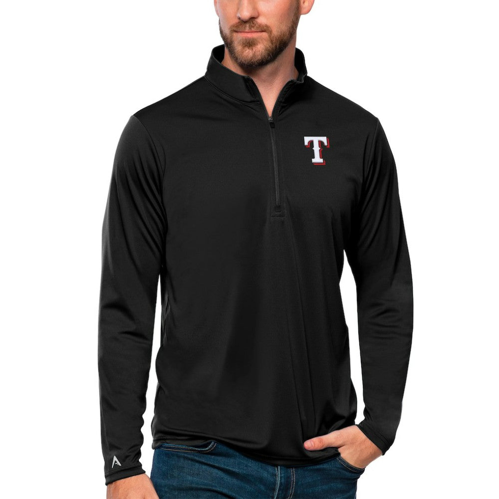 Texas Rangers Antigua Tribute Quarter-Zip Pullover Top Outlet