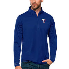 Texas Rangers Antigua Tribute Quarter-Zip Pullover Top for sale